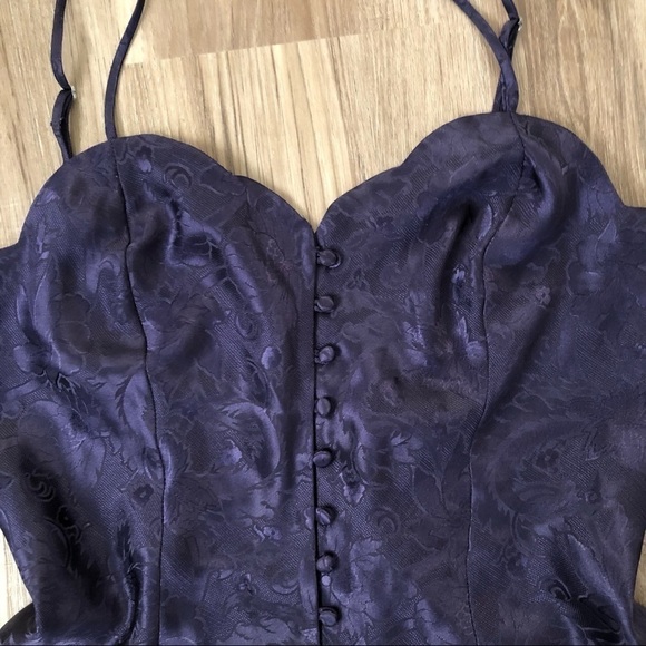 Victoria’s Secret Deep Purple front button intimate slip dress size Medium - Picture 5 of 9